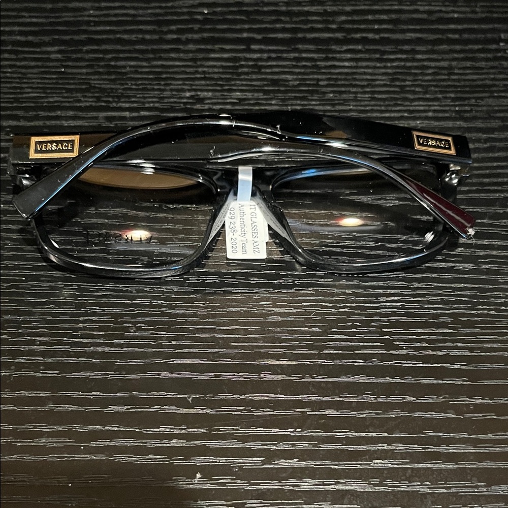 Versace Black Eyewear / Glasses / Frame Brand New with Gold Color